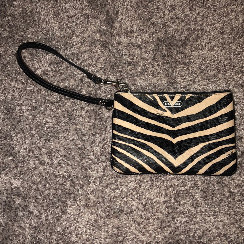 Coach leather wristlet